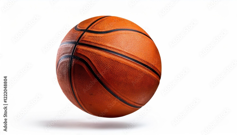 Fototapeta premium Basketball Ball Isolated on White Background – Full Depth of Field