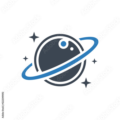 Planetary Ring Design Icon