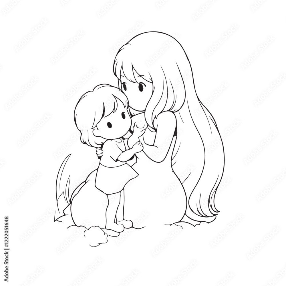 Obraz premium child and dog