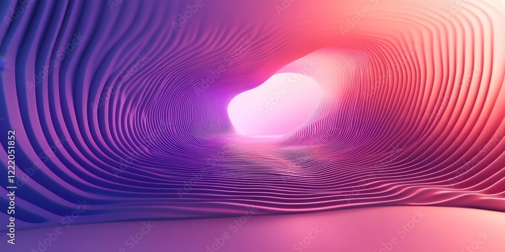 Abstract purple lines, iridescent design, 3d render, Generative AI Abstract purple lines, iridescent design, 3d render, Generative AI