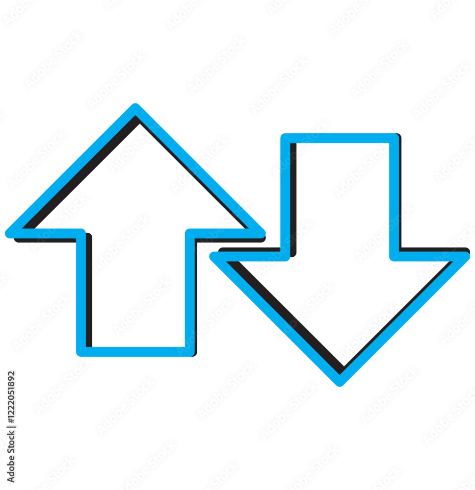 Up and down arrow vector isolated Up and down arrow vector isolated