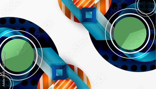 Dynamic complex geometric abstract background