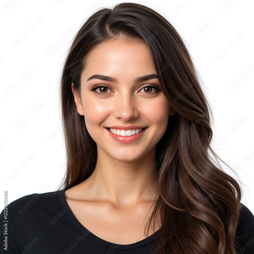 beautiful woman smiling on white background beautiful woman smiling on white background