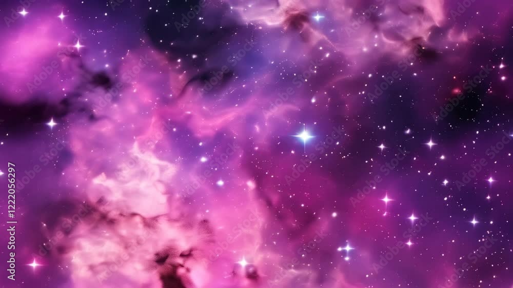 Exploring vibrant cosmic clouds and stars in deep space at night Exploring vibrant cosmic clouds and stars in deep space at night