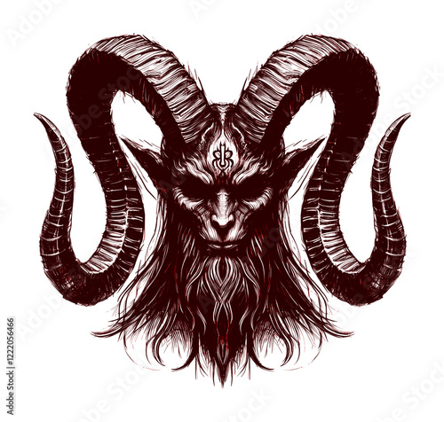 baphomet illustration - grunge style (artwork 2)