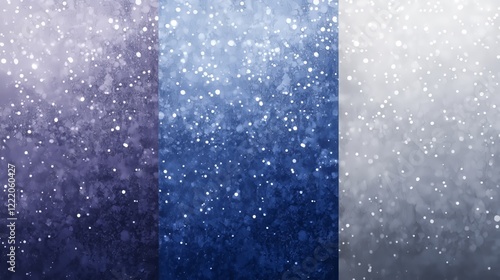 Gradient snowfall effect in lavender, blue, and silver tones - made with Generative AI photo