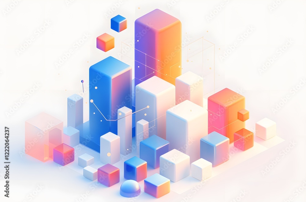 business graph 3d business graph 3d
