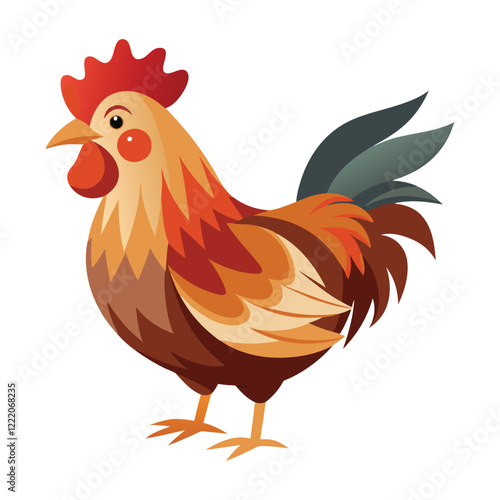 rooster isolated on white background