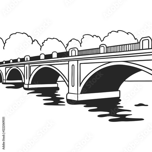 A Bridge Over Water design High Quality Editable Vector Design and illustration