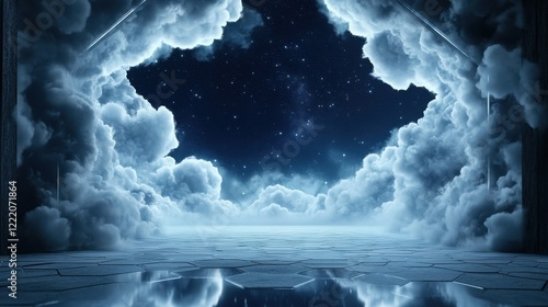 Night Sky Through Cloudscape Gateway