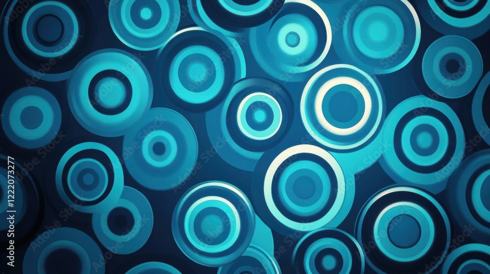 Abstract Blue Circle Pattern Background Abstract Blue Circle Pattern Background