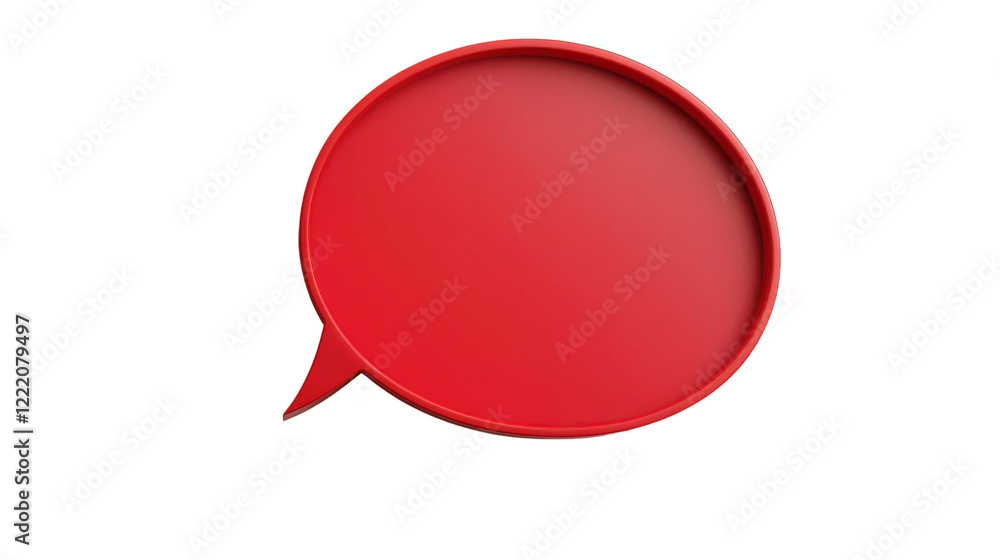 Red Text box, speech bubble on transparent background Red Text box, speech bubble on transparent background