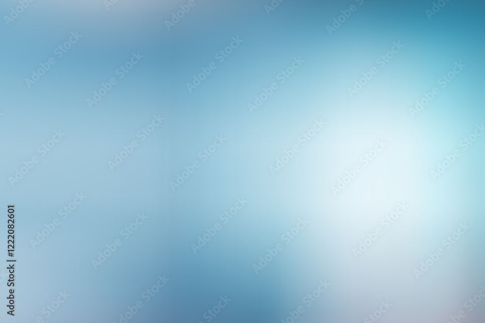 Fototapeta premium Abstract soft blue gradient background with smooth light lines for copy space
