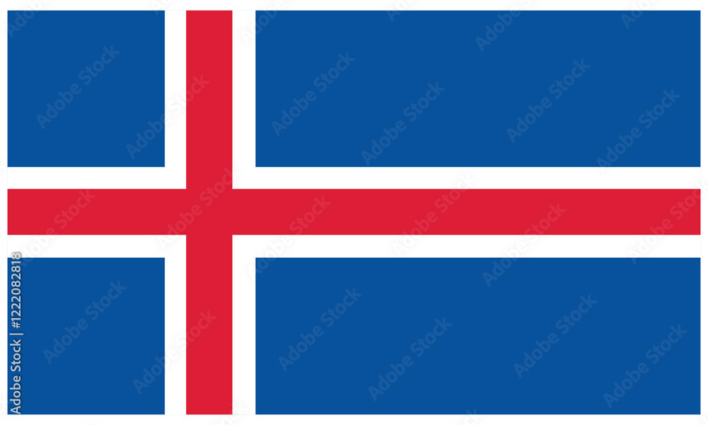 Fototapeta premium Iceland flag.Iceland national flag. Vector