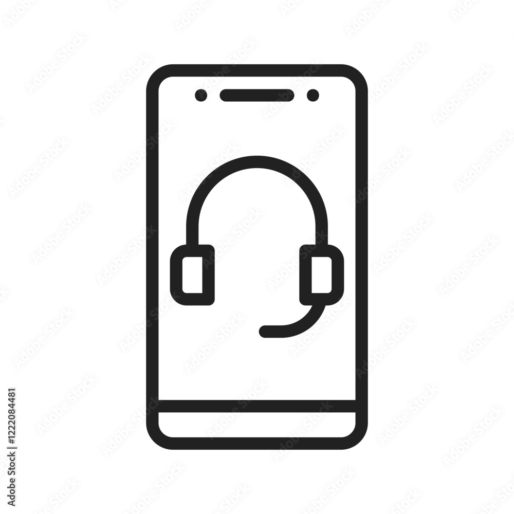 Mobilephone Support icon vector image. Suitable for mobile apps, web apps and print media. Mobilephone Support icon vector image. Suitable for mobile apps, web apps and print media.