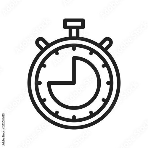 Stopwatch icon vector image. Suitable for mobile apps, web apps and print media.