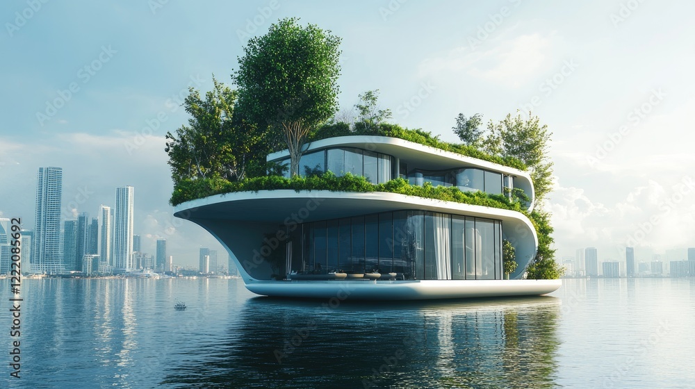 Naklejka premium A conceptual house model for 2025, emphasizing new opportunities in real estate, business, and economic planning for the future