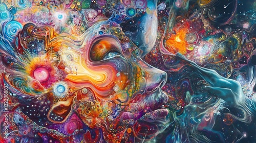 Cosmic Embrace: A Psychedelic Journey Into the Universe's Heart