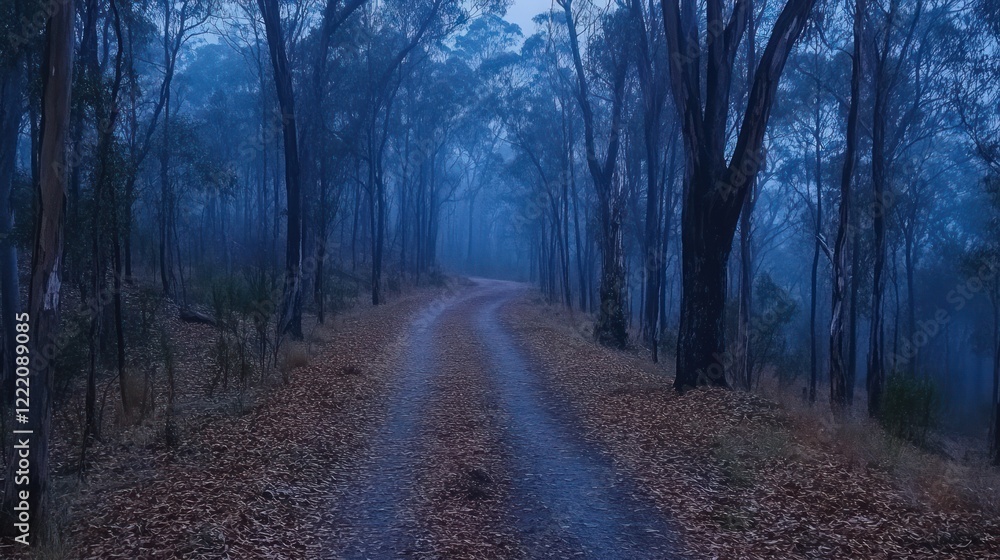 Misty Morning Trail: A Serene Forest Path Misty Morning Trail: A Serene Forest Path