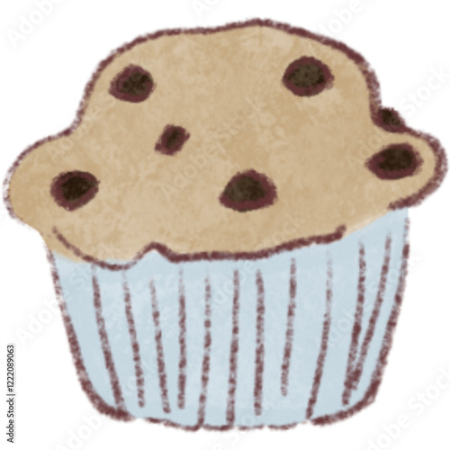 Chocolate Chip Muffins cute handdrawn