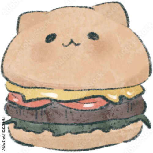 cute cat burger