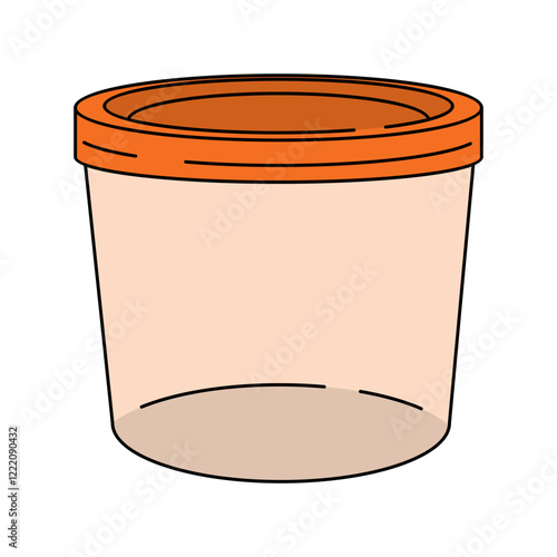 Simple Plastic Container cartoon vector illustration. plastic container, plastic storage vector in lineal color style