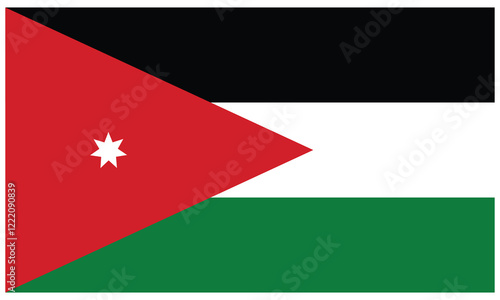 Free Download Jordan flag.Jordan national flag. Vector - GFXLoad