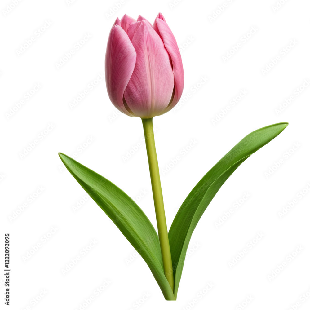 Fototapeta premium pink tulip isolated on white