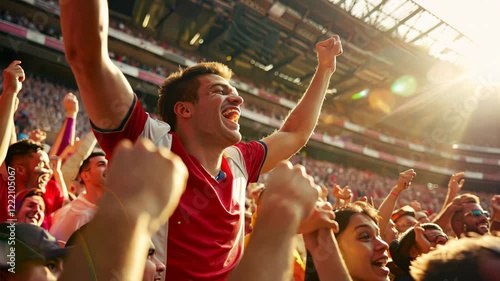 The Cheerful Soccer Fans