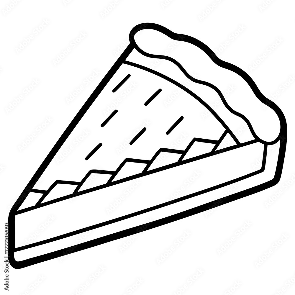 Pie Slicer Line Art Illustration Pie Slicer Line Art Illustration