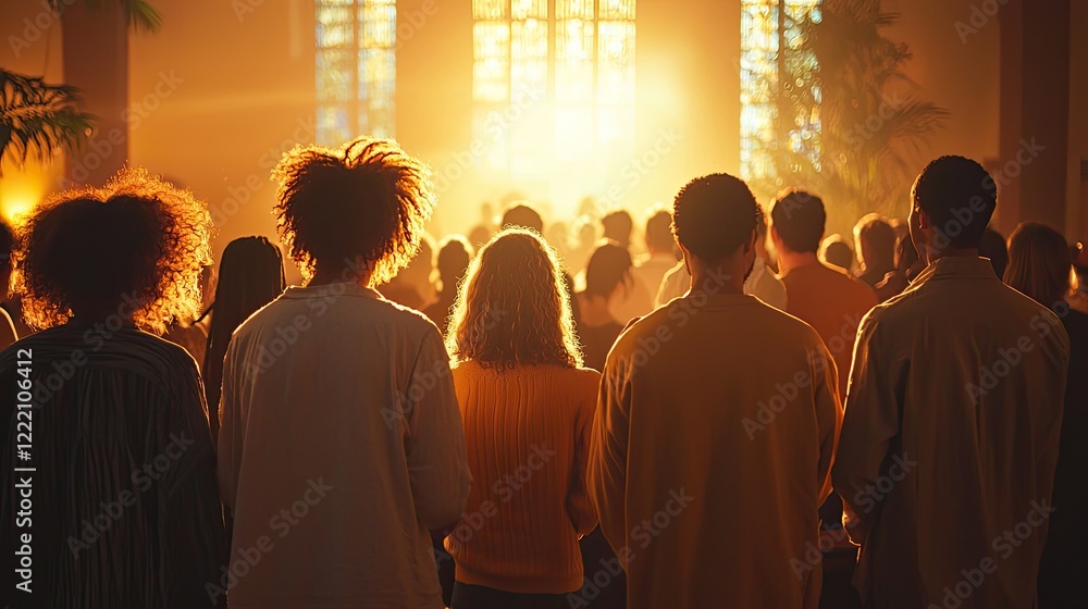 a moment during a worship service where congregants are gathered around the altar, engaged in prayer or communion, emphasizing community and devotion. a moment during a worship service where congregants are gathered around the altar, engaged in prayer or communion, emphasizing community and devotion.