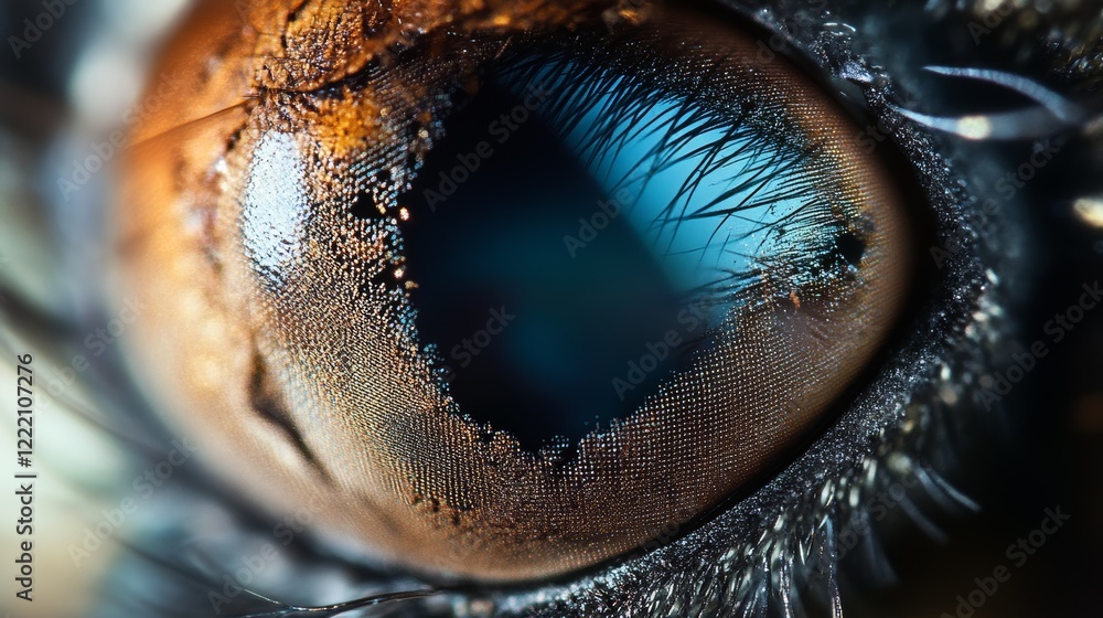 Macro sharp and detailed fly compound eye surface. Macro sharp and detailed fly compound eye surface.