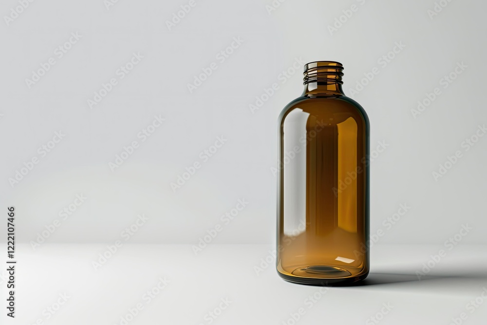 Vibrant Color Picture of Bottle Mockup on White Background Vibrant Color Picture of Bottle Mockup on White Background