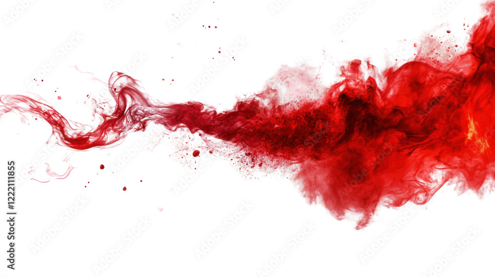 Abstract red smoke flames on transparent background Abstract red smoke flames on transparent background