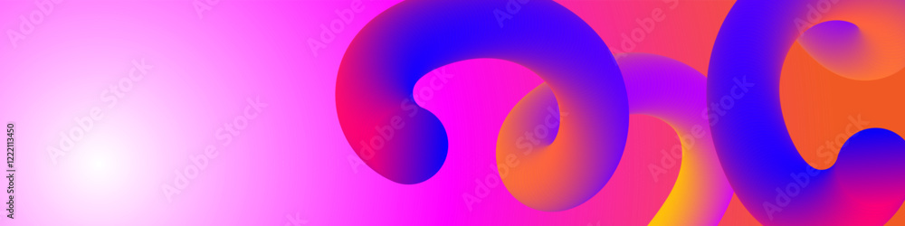 Obraz premium Gradient colorful motion twisted liquid line shapes on background. 3D effect fluid flow wave. Modern abstract backdrop, banner and brochure. Vector EPS 10