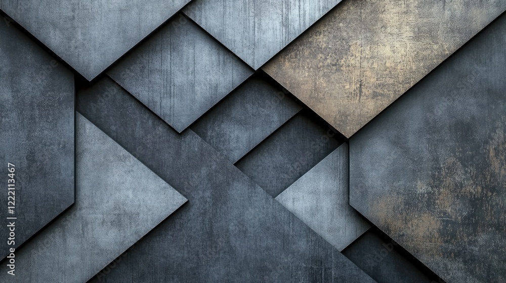 Abstract geometric shapes in various gray tones forming a modern background. Abstract geometric shapes in various gray tones forming a modern background.