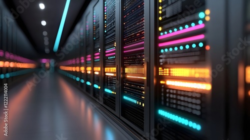 Vibrant and dynamic 3D of an AI powered energy network with innovative digital data streams showcasing a high tech futuristic infrastructure for seamless connectivity and information processing