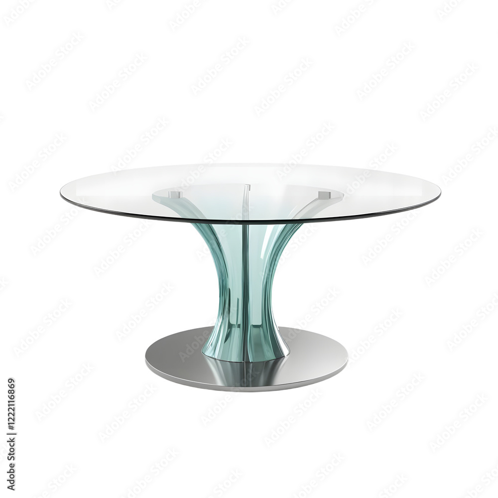 Modern Glass Coffee Table with Teal Base Modern Glass Coffee Table with Teal Base