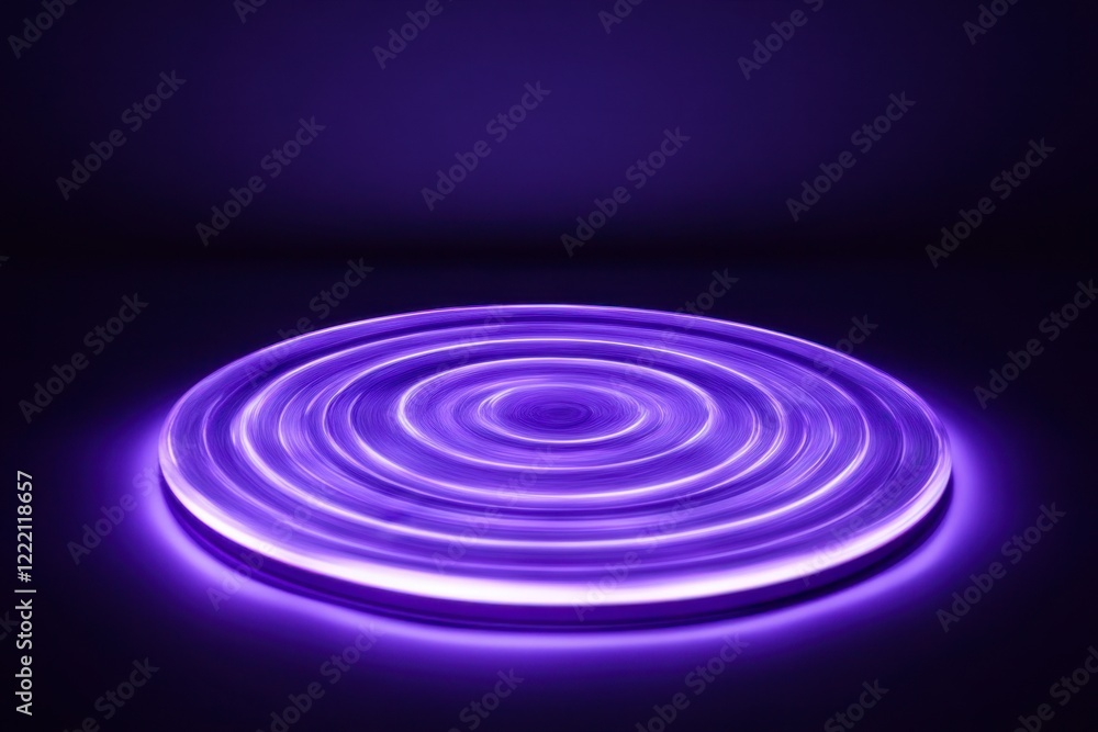 Ethereal Purple Light Circular Pattern with Smooth Motion Effects Ethereal Purple Light Circular Pattern with Smooth Motion Effects