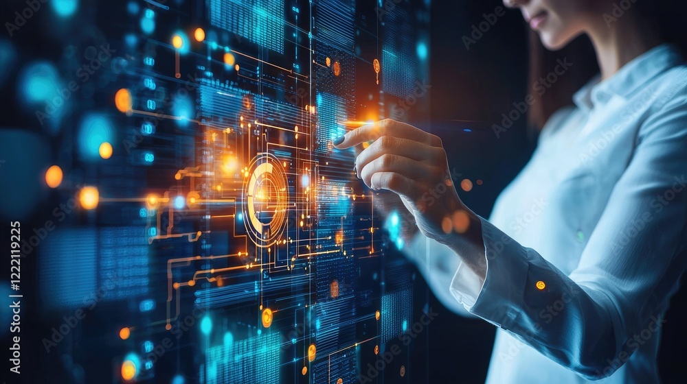 an image of a cybersecurity expert monitoring systems, showcasing innovation in protecting digital assets. an image of a cybersecurity expert monitoring systems, showcasing innovation in protecting digital assets.
