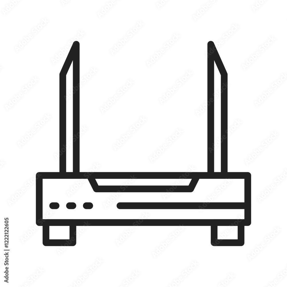 Wifi Router icon vector image. Suitable for mobile apps, web apps and print media. Wifi Router icon vector image. Suitable for mobile apps, web apps and print media.