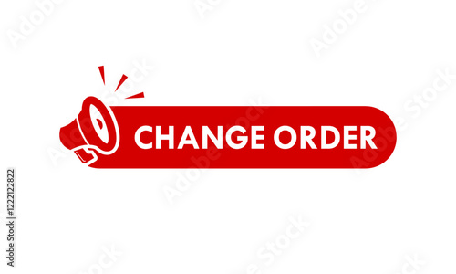 Change order design logo template illustration