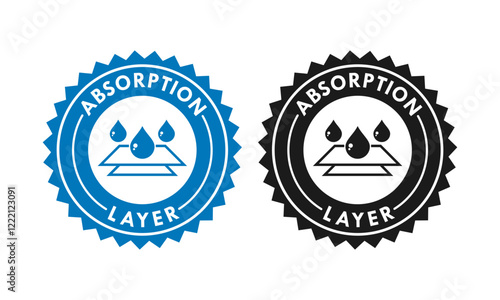 absorption layer badge design template illustration