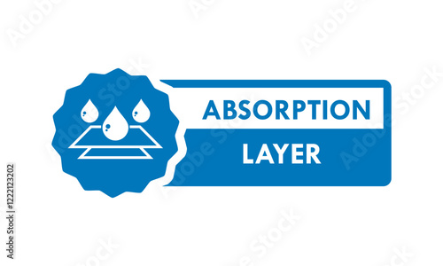 absorption layer badge design template illustration