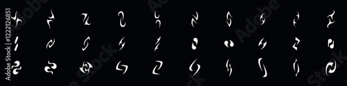 Obraz na płótnie Y2K inspired abstract tribal symbol designs. w salonie