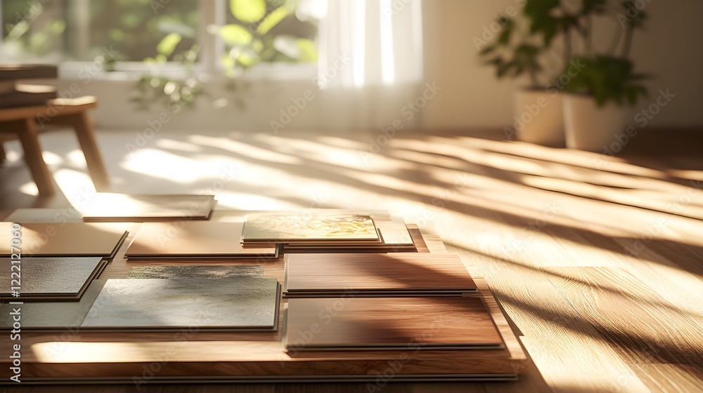 Obraz premium sunlit flooring samples