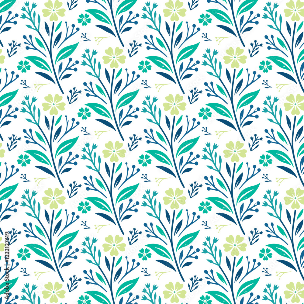 seamless floral pattern with elegant botanical motifs for textile fashion print and wallpaper design seamless floral pattern with elegant botanical motifs for textile fashion print and wallpaper design