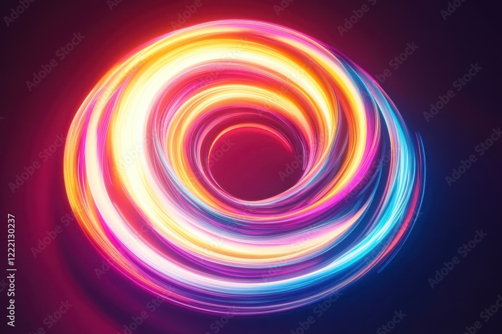 Obraz premium Colorful Swirl of Light Creating Vibrant Abstract Background