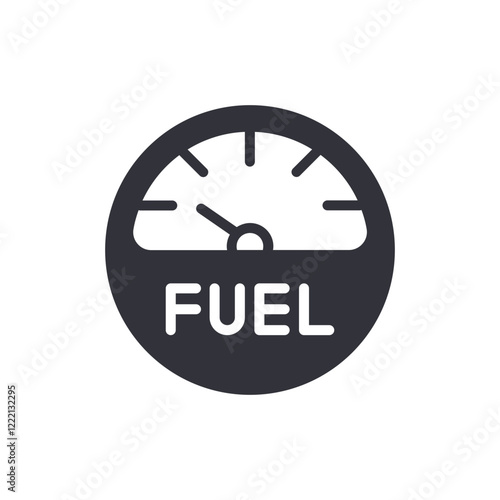 Fuel gauge solid icons, minimalist vector illustration ,simple transparent graphic element .Isolated on white background