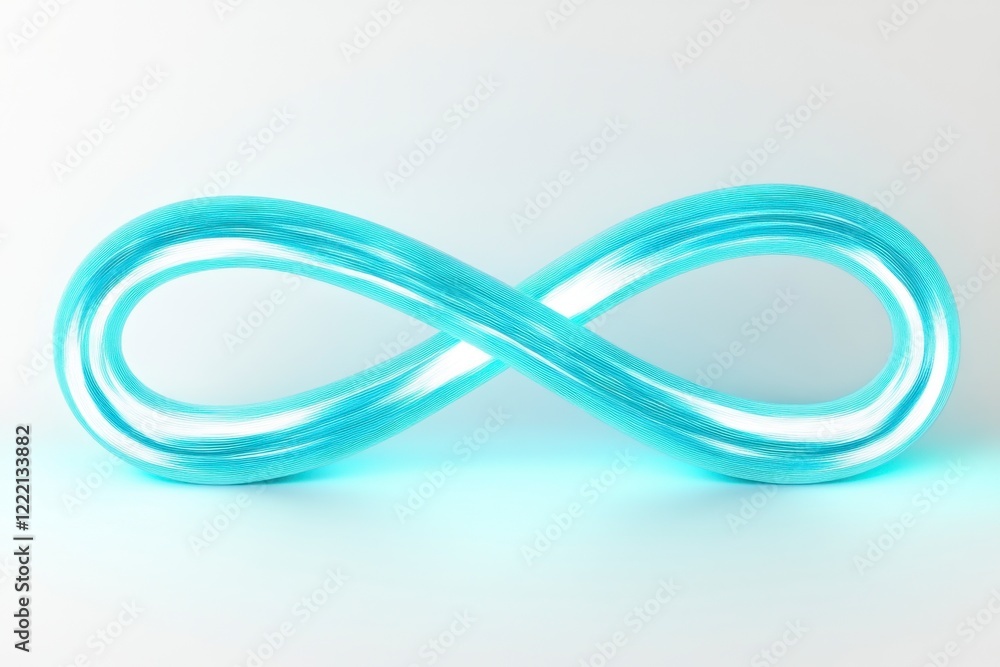 Infinity Symbol Design in Bright Cyan Blue Gradient Colors Infinity Symbol Design in Bright Cyan Blue Gradient Colors